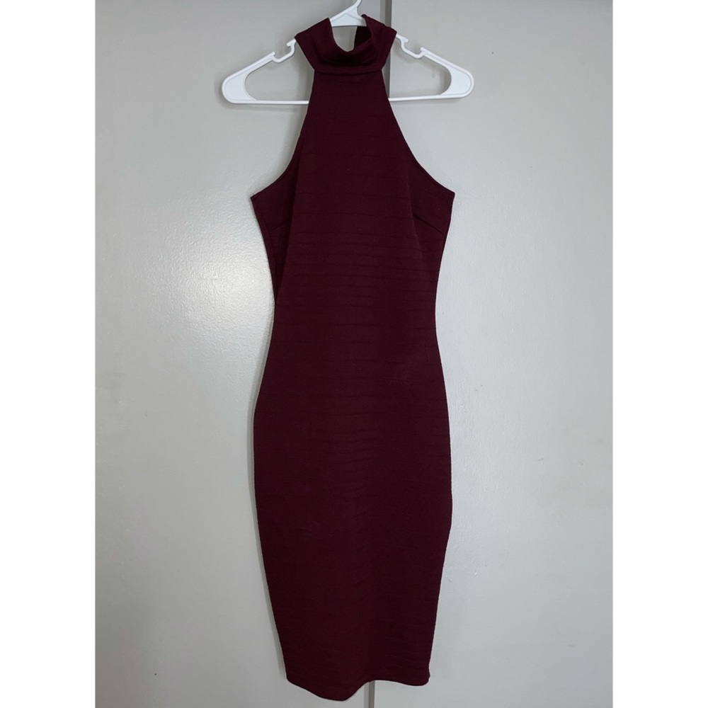 Elegant Burgundy Dress